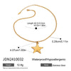 Wholesale Stainless Steel Jewelry Geometric Fivepointed Star Bead Chain With Electroplating
