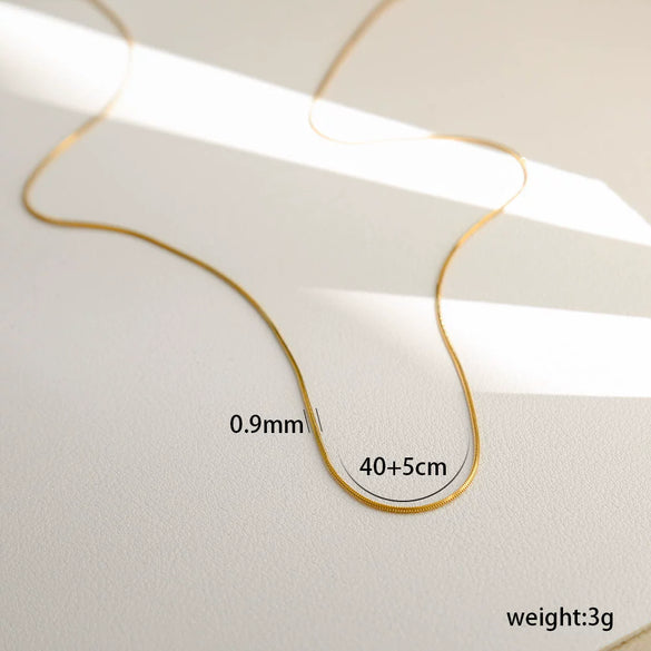 Wholesale Stainless Steel Jewelry Geometric Satellite And Snake Bone Chain Necklace For Women With Electroplating Minimalist Style