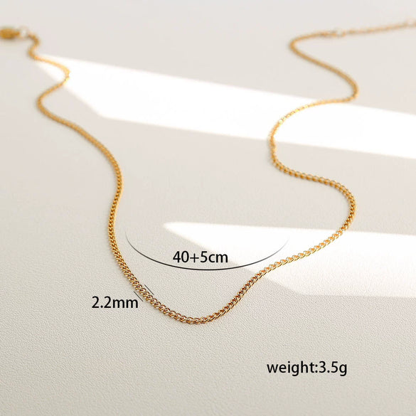 Wholesale Stainless Steel Jewelry Geometric Satellite And Snake Bone Chain Necklace For Women With Electroplating Minimalist Style