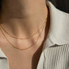 Wholesale Stainless Steel Jewelry Geometric Satellite And Snake Bone Chain Necklace For Women With Electroplating Minimalist Style