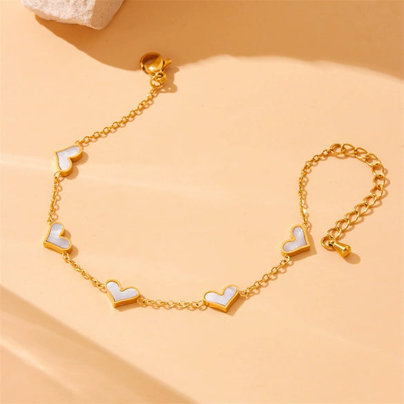 Wholesale Stainless Steel Jewelry Love Water Drops Bells Pattern Goldplated Bracelet Earrings Necklace Set For Women