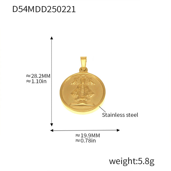 Wholesale Stainless Steel Jewelry Pendant Accessories With Geometric Styling And 18K Gold Electroplated Finish For Diy Collection