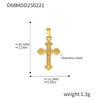 Wholesale Stainless Steel Jewelry Pendant Accessories With Geometric Styling And 18K Gold Electroplated Finish For Diy Collection