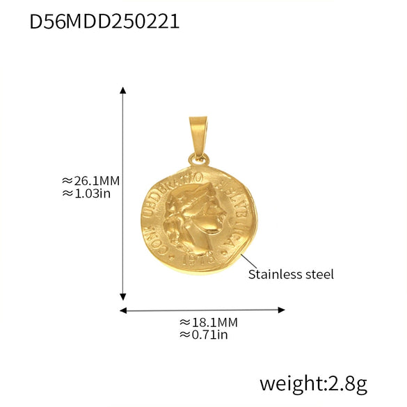 Wholesale Stainless Steel Jewelry Pendant Accessories With Geometric Styling And 18K Gold Electroplated Finish For Diy Collection