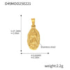 Wholesale Stainless Steel Jewelry Pendant Accessories With Geometric Styling And 18K Gold Electroplated Finish For Diy Collection