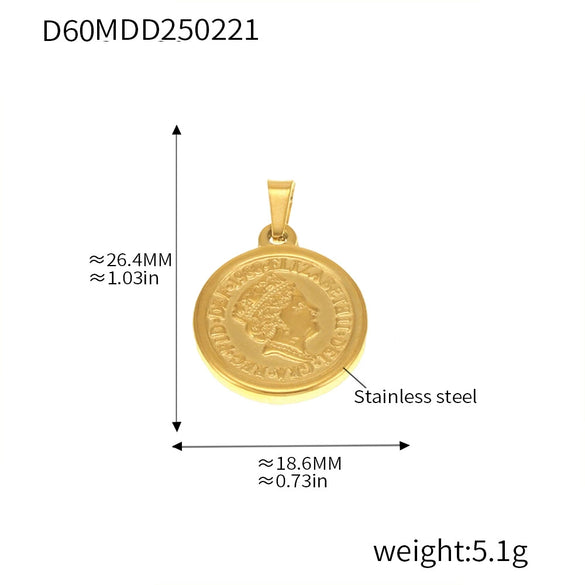 Wholesale Stainless Steel Jewelry Pendant Accessories With Geometric Styling And 18K Gold Electroplated Finish For Diy Collection