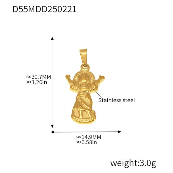 Wholesale Stainless Steel Jewelry Pendant Accessories With Geometric Styling And 18K Gold Electroplated Finish For Diy Collection
