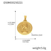 Wholesale Stainless Steel Jewelry Pendant Accessories With Geometric Styling And 18K Gold Electroplated Finish For Diy Collection
