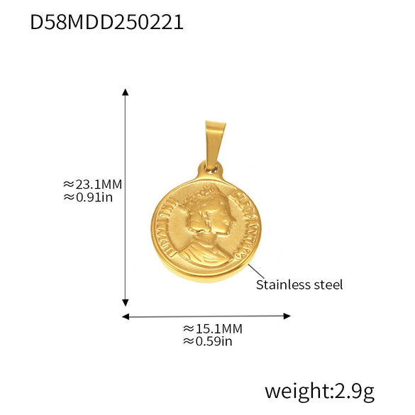 Wholesale Stainless Steel Jewelry Pendant Accessories With Geometric Styling And 18K Gold Electroplated Finish For Diy Collection