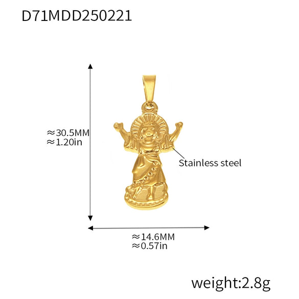 Wholesale Stainless Steel Jewelry Pendant Accessories With Geometric Styling And 18K Gold Electroplated Finish For Diy Collection