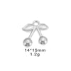 Wholesale Stainless Steel Jewelry Pendant With Sunflower Cherry Maple Leaf Lucky Grass Shapes And Electroplating Treatment