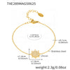 Wholesale Stainless Steel Jewelry Set With 5A Zircon Sunburst Design Electroplating For Women