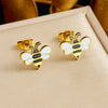 Wholesale Stainless Steel Jewelry Set With Cartoon Animal Pattern And Electroplating For Women