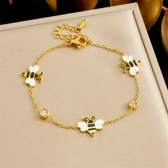 Wholesale Stainless Steel Jewelry Set With Cartoon Animal Pattern And Electroplating For Women