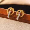 Wholesale Stainless Steel Jewelry Set With Cross Crown Roman Numeral Patterns Electroplated For Women