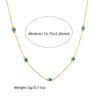 Wholesale Stainless Steel Jewelry Set With Electroplating Blue Eye Pattern Retro Fashion For Women Earrings Necklace Bracelet