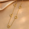 Wholesale Stainless Steel Jewelry Set With Heart Water Drop Bell Patterns 18K Gold Plated For Women