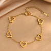 Wholesale Stainless Steel Jewelry Set With Heart Water Drop Bell Patterns 18K Gold Plated For Women