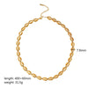 Wholesale Stainless Steel Jewelry Set With Marine Organisms Pattern Simple Style Cuban Chain Electroplating For Women