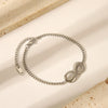 Wholesale Stainless Steel Jewelry Simple Light Luxury Bracelet With Letters Numbers Text Electroplating