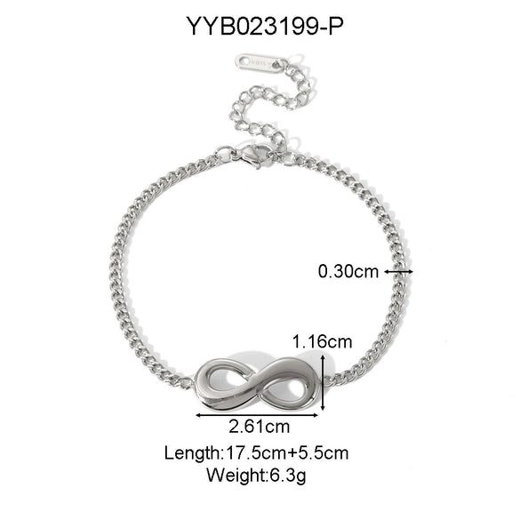Wholesale Stainless Steel Jewelry Simple Light Luxury Bracelet With Letters Numbers Text Electroplating