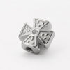 Wholesale Stainless Steel Jewelry Spacer Beads Accessories With Retro Cross Round Flower Conch Pattern And Colorpreserving Casting Electroplating Process