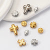 Wholesale Stainless Steel Jewelry Spacer Beads Accessories With Retro Cross Round Flower Conch Pattern And Colorpreserving Casting Electroplating Process