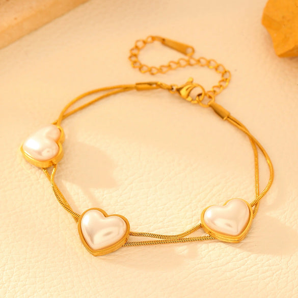 Wholesale Stainless Steel Jewelry Suit For Women With Love Water Drops Bell Patterns 18K Gold Plated