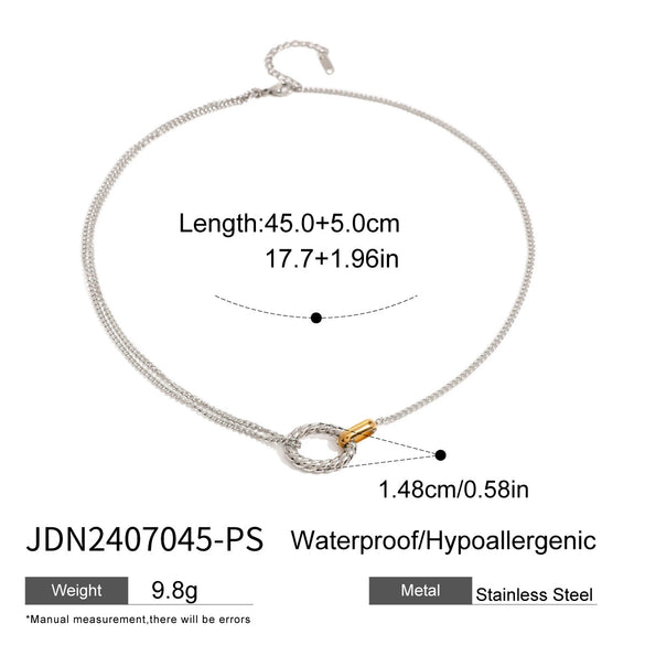 Wholesale Stainless Steel Jewelry With Geometric Design Gold And Silver Color Matching Electroplating Process