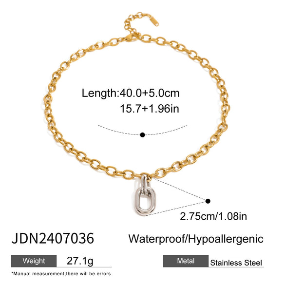 Wholesale Stainless Steel Jewelry With Geometric Design Gold And Silver Color Matching Electroplating Process