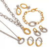 Wholesale Stainless Steel Jewelry With Geometric Design Gold And Silver Color Matching Electroplating Process