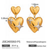 Wholesale Stainless Steel Jewelry With Geometric Pattern Gold And Silver Color Matching Electroplating Treatment Love Shape Nonfading Design