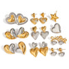 Wholesale Stainless Steel Jewelry With Geometric Pattern Gold And Silver Color Matching Electroplating Treatment Love Shape Nonfading Design