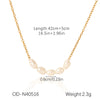 Wholesale Stainless Steel Jewelry With 18K Gold Plated Clavicle Chain Geometric Freshwater Pearl Pendant Necklace For Women