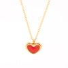 Wholesale Stainless Steel Jewelry With Love Pattern Lovely Style Pvd Furnace Vacuum Real Gold Plating O Word Chain Necklace And Earrings Set