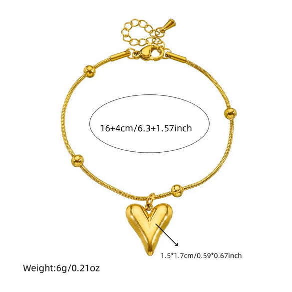 Wholesale Stainless Steel Jewelry With Love Water Drops Bells Pattern Bamboo Chain For Women