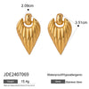 Wholesale Stainless Steel Jewelry With Pearl Necklace And Exaggerated Flower Earrings Geometric Pattern Electroplating Process For Women