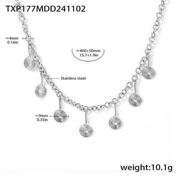 Wholesale 316L Stainless Steel Jewelry With Question Mark Tassel And Electroplating For Women