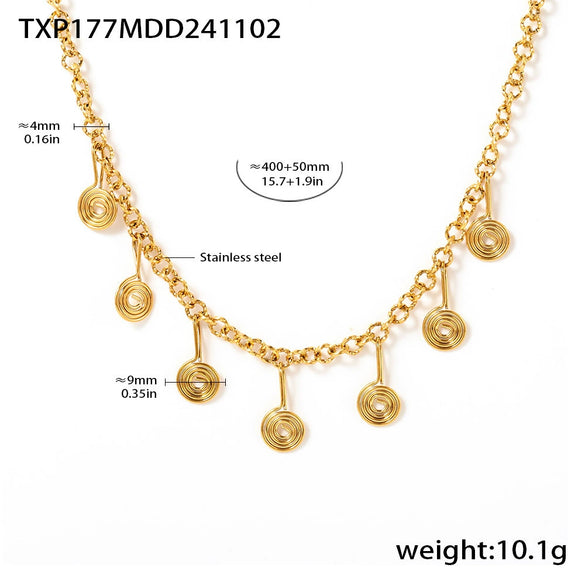 Wholesale 316L Stainless Steel Jewelry With Question Mark Tassel And Electroplating For Women
