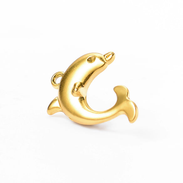 Wholesale Stainless Steel Jewelry With Starfish Dolphin Seahorse Shell Pendant Electroplated Marine Series
