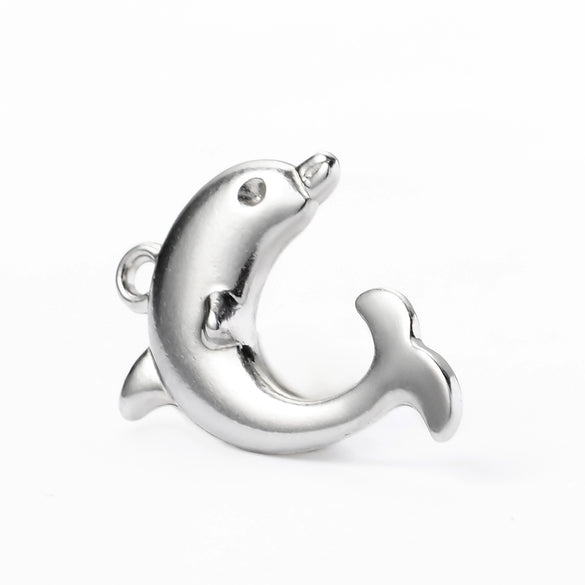 Wholesale Stainless Steel Jewelry With Starfish Dolphin Seahorse Shell Pendant Electroplated Marine Series