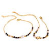 Wholesale Stainless Steel Jewelry Women's Original Design Geometric Fashion Bracelet With Pearl Inlaid Natural Stone And Electroplating Treatment