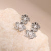 Wholesale Stainless Steel 18K Electroplated Flower And Bow Earrings For Women