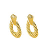 Wholesale 316L Stainless Steel 18K Electroplated Fruit Shape Hollow Design Women's Earrings