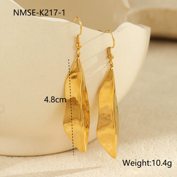 Wholesale Stainless Steel 18K Electroplated Geometric Fashion Women's Earrings