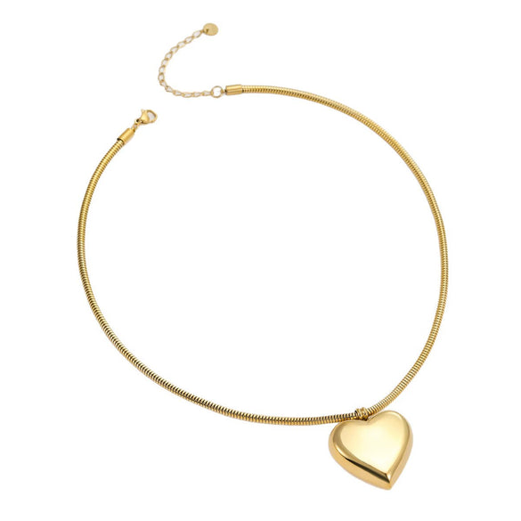 Wholesale Stainless Steel 18K Electroplated Geometric Heart Star Snake Bone Pendant Clavicle Necklace For Women Light Luxury Niche Design