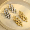Wholesale Stainless Steel 18K Electroplated Geometric Hollow Women's Fashion Trend Earrings Jewelry