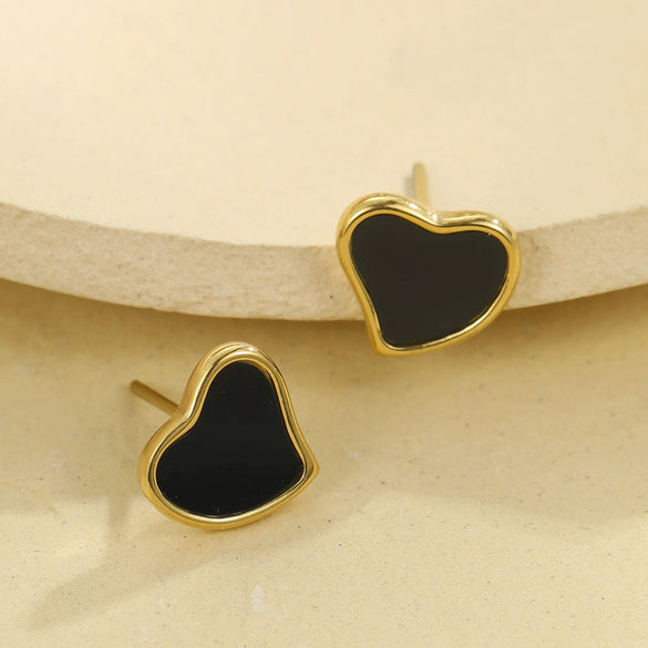 Wholesale Stainless Steel 18K Electroplated Heart Shape Jewelry Set For Women Earrings And Necklace