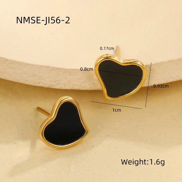 Wholesale Stainless Steel 18K Electroplated Heart Shape Jewelry Set For Women Earrings And Necklace
