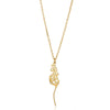 Wholesale Stainless Steel 18K Electroplated Letter Number Text Pattern Flower Pendant Necklace Jewelry